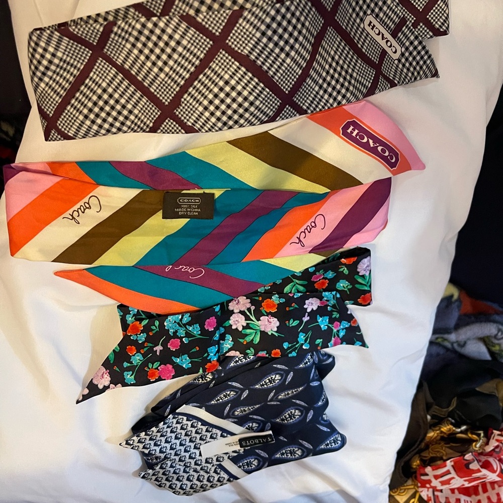 Colorful Coach and other Scarves Set (4)